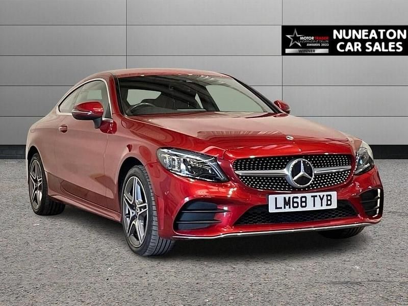 Used Mercedes C220 AMG Line Premium 194 HP (142 kW) 2018 Red Coupe