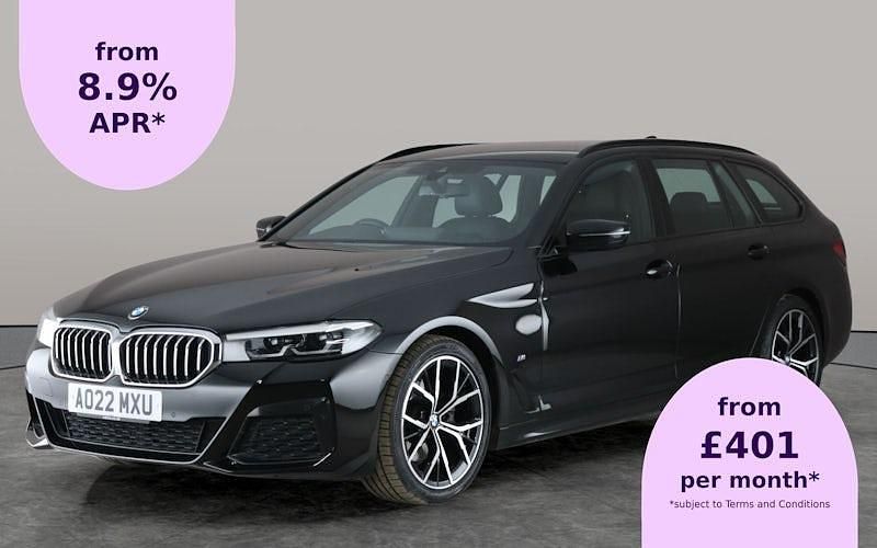 Black Used 2022 BMW 520 M Sport Estate | £25,780 (Fair price) - Image 1/2