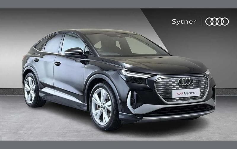 Black Used 2022 Audi Q4 Sportback e-tron S-Line SUV | £32,500 (A bit pricey) - Image 1/4