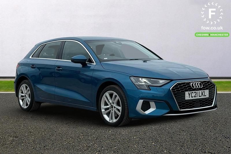 Blue Used 2021 Audi A3 e-tron Sport Hatchback | £17,699 (Good price) - Image 1/4