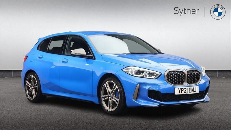 Used BMW M135 Shadowline 306 HP (225 kW) 2021 Blue Hatchback