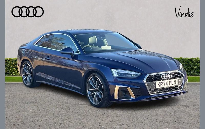 Blue Used 2024 Audi A5 S-Line Coupe | £30,999 - Image 1/4