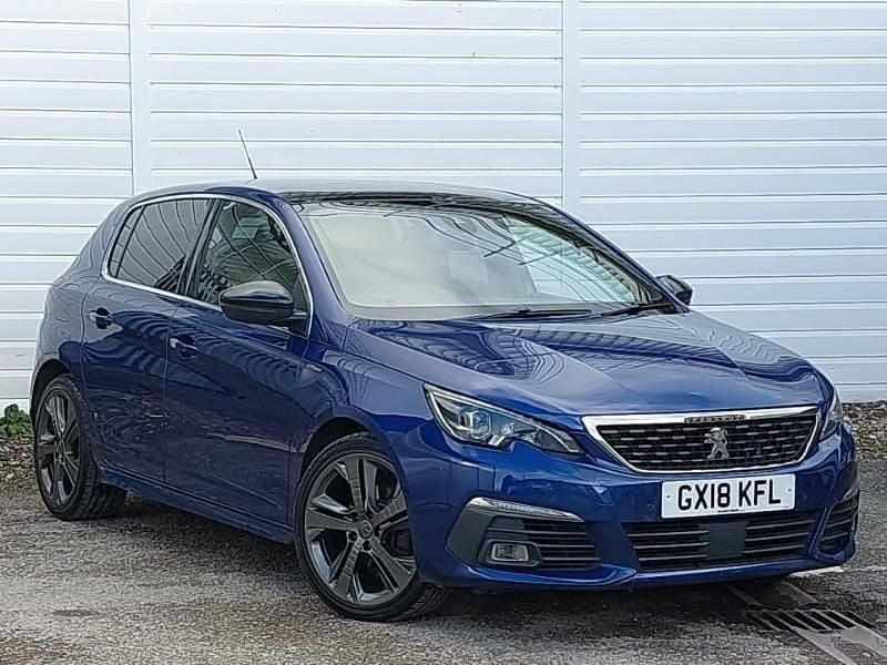 Used Peugeot 308 GT-line 131 HP (96 kW) 2018 Blue Hatchback