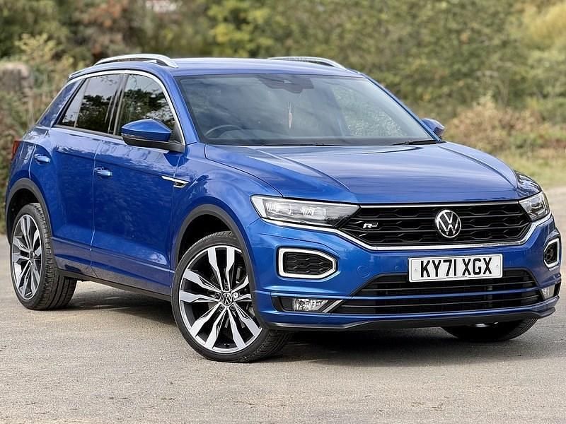 Blue Used 2021 VW T-Roc R-line SUV | £20,695 (Fair price) - Image 1/4
