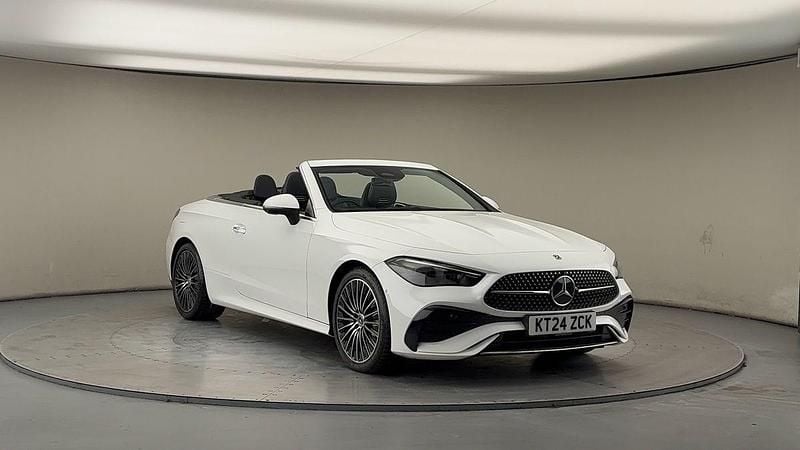 Used Mercedes CLE300 AMG line 2024 Opalite white Cabriolet
