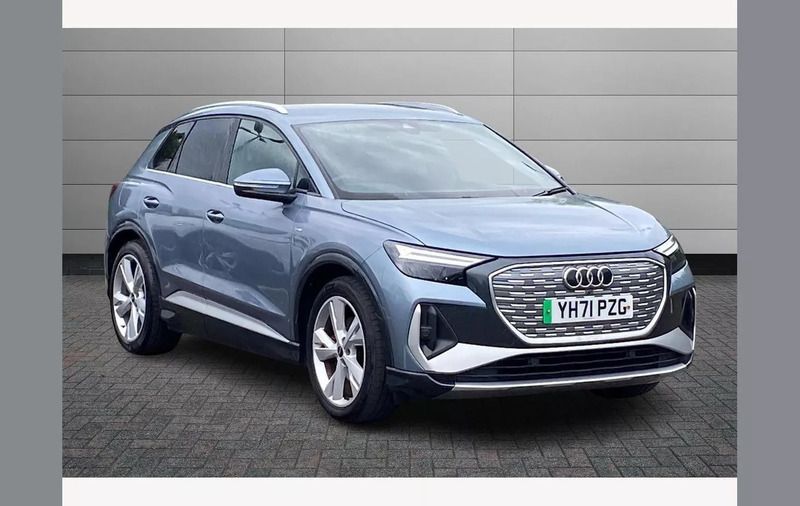 Blue Used 2021 Audi Q4 e-tron S-Line SUV | £19,367 - Image 1/4