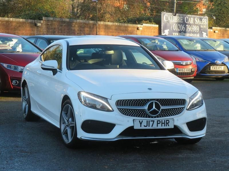 White Used 2017 Mercedes C220 AMG line Coupe | £14,995 (Fair price) - Image 1/4