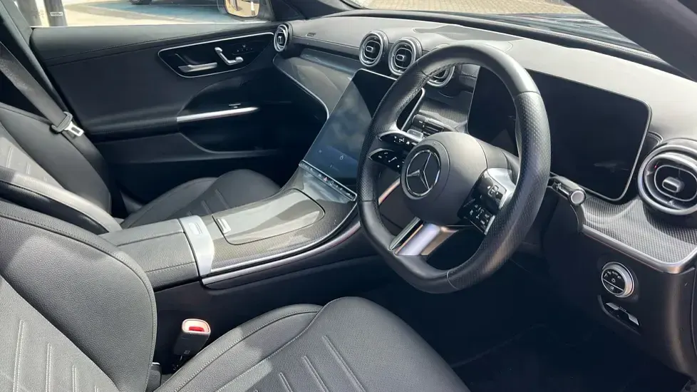 Used Mercedes C200 AMG line 204 HP (150 kW) 2025 Obsidian black metallic