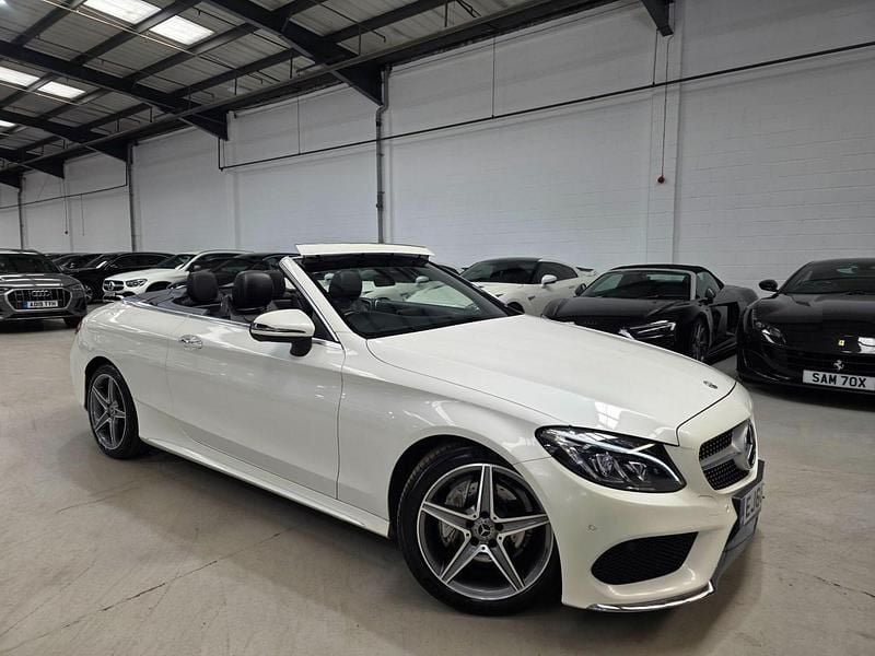 Used Mercedes C220 AMG line 170 HP (125 kW) 2018 White Cabriolet