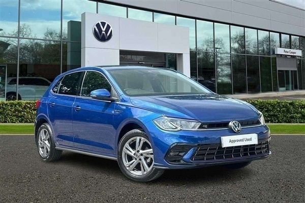 Blue Used 2022 VW Polo R-line Hatchback | £18,391 (Fair price) - Image 1/4