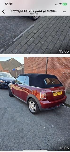 Used Mini Cooper Cabriolet 2010 Red Cabriolet