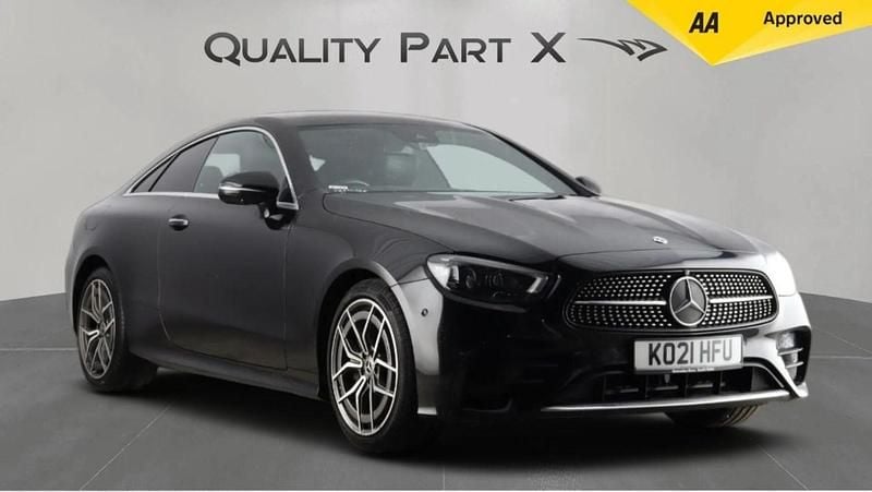 Used Mercedes E220 AMG line 2021 Black Coupe