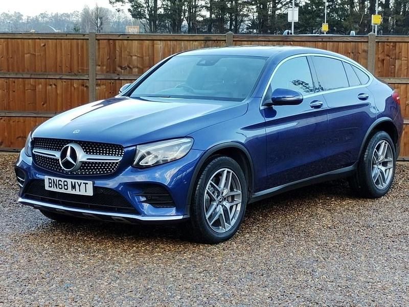 Blue Used 2018 Mercedes GLC250 AMG line Coupe | £20,200 (Good price) - Image 1/4