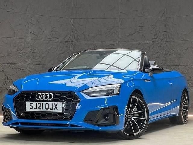 Used Audi A5 Cabriolet S-Line 204 HP (150 kW) 2021 Blue Cabriolet