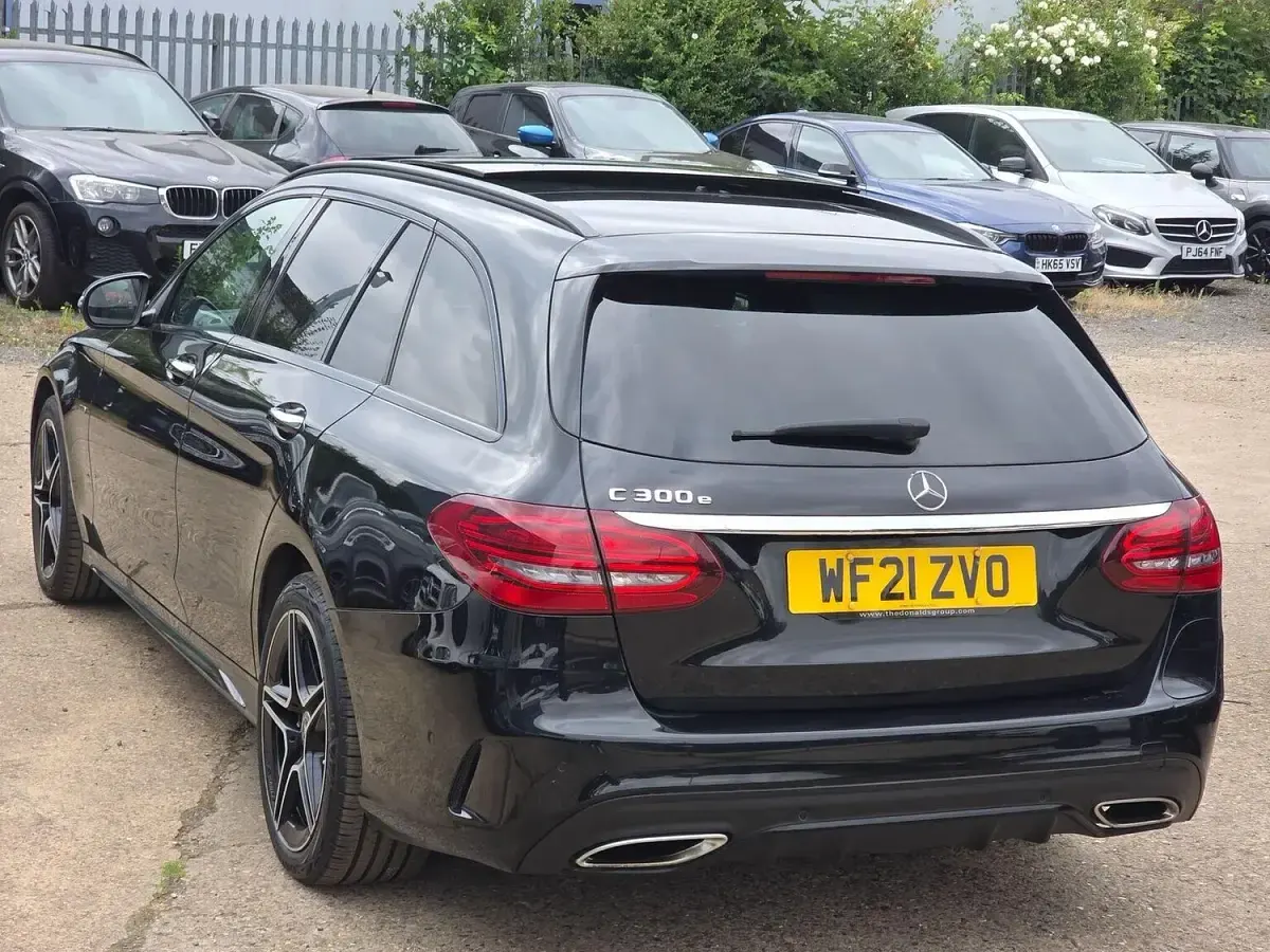 Used Mercedes C300e AMG line 2021 Black Estate