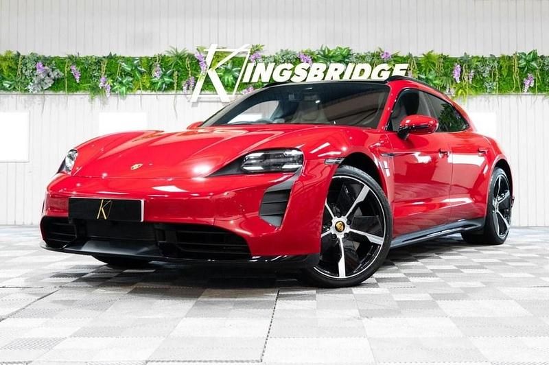 Red Used 2024 Porsche Taycan Performance Package Sedan | £76,786 (Expensive) - Image 1/4