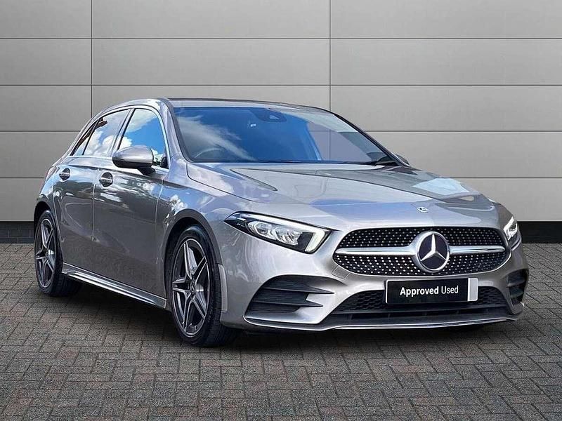 Mojave silver Used 2020 Mercedes A180 AMG line Hatchback | £15,490 (Fair price) - Image 1/4