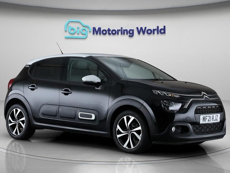 Black Used 2021 Citroën C3 PureTech Hatchback | £9,600 (Fair price) - Image 1/4