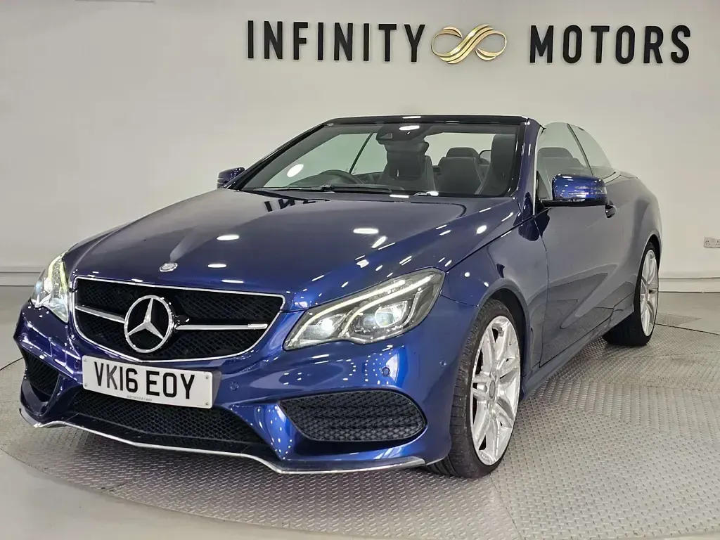 Used Mercedes E220 AMG line 2016 Blue Cabriolet