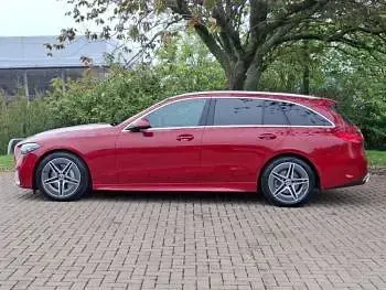 Used Mercedes C200 AMG line 204 HP (150 kW) 2025 Red Estate