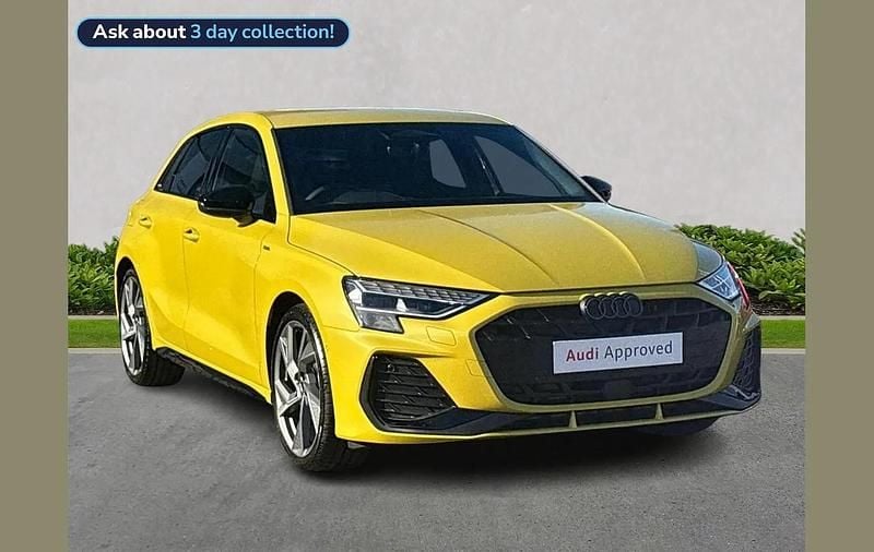 Used Audi A3 Black Edition 147 HP (108 kW) 2025 Yellow Hatchback