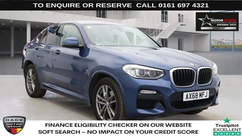 Blue Used 2019 BMW X4 M Sport SUV | £23,440 (Good price) - Image 1/3
