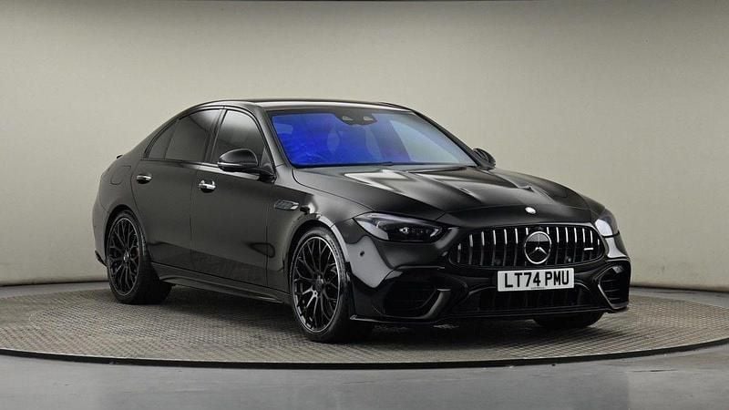 Obsidian black metallic finish Used 2024 Mercedes C63 AMG Premium Plus Sedan | £68,700 - Image 1/4