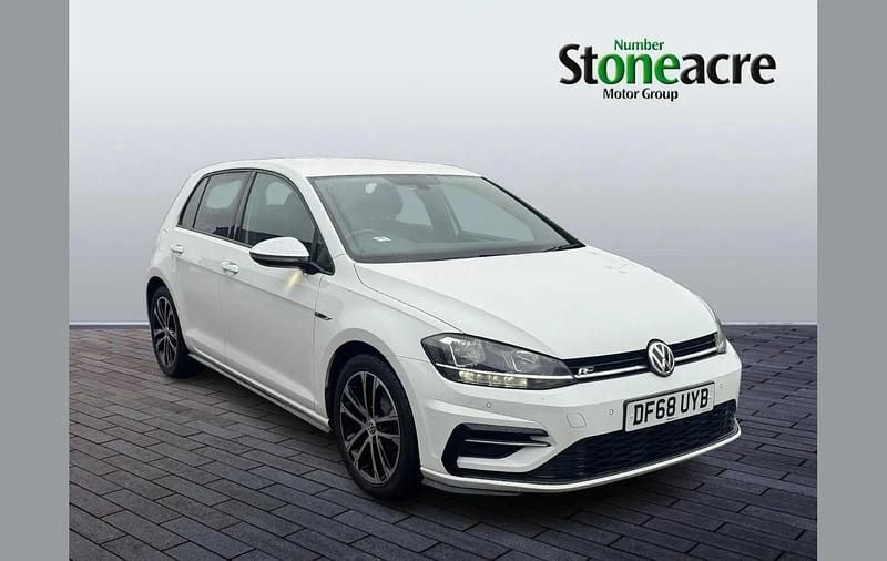 White Used 2019 VW Golf VII R-line Hatchback | £13,995 (Super price) - Image 1/4