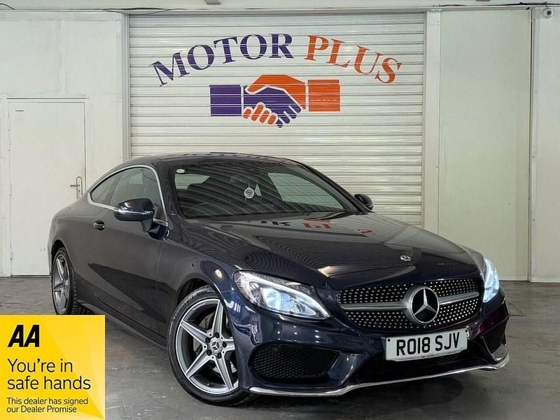 Blue Used 2018 Mercedes C220 AMG line Coupe | £14,699 (Fair price) - Image 1/2