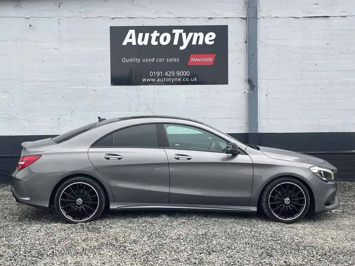 Begagnad Mercedes CLA200 AMG line 156 HK (114 kW) 2018 Grå Sportkupé