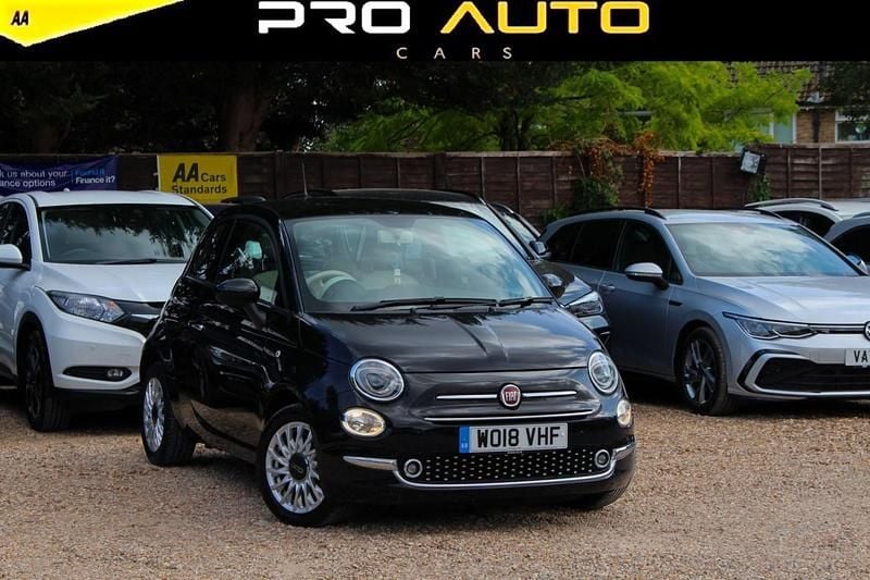 Black Used 2018 Fiat 500 Lounge Hatchback | £6,550 (Fair price) - Image 1/4