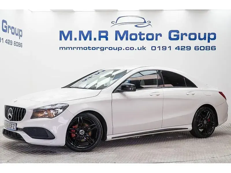 Used Mercedes CLA180 AMG line 120 HP (88 kW) 2018 White Coupe