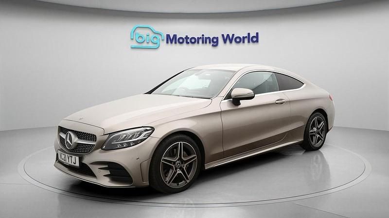 Used Mercedes C220 AMG line 194 HP (142 kW) 2021 Silver Coupe