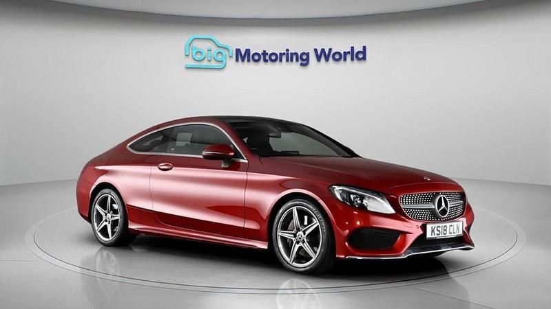 Used Mercedes C250 AMG line 204 HP (150 kW) 2018 Red Coupe