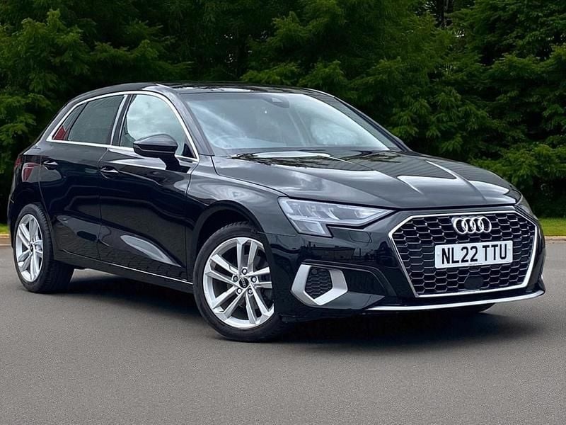 Deep black Used 2022 Audi A3 Sportback Sport Hatchback | £17,995 (Fair price) - Image 1/2