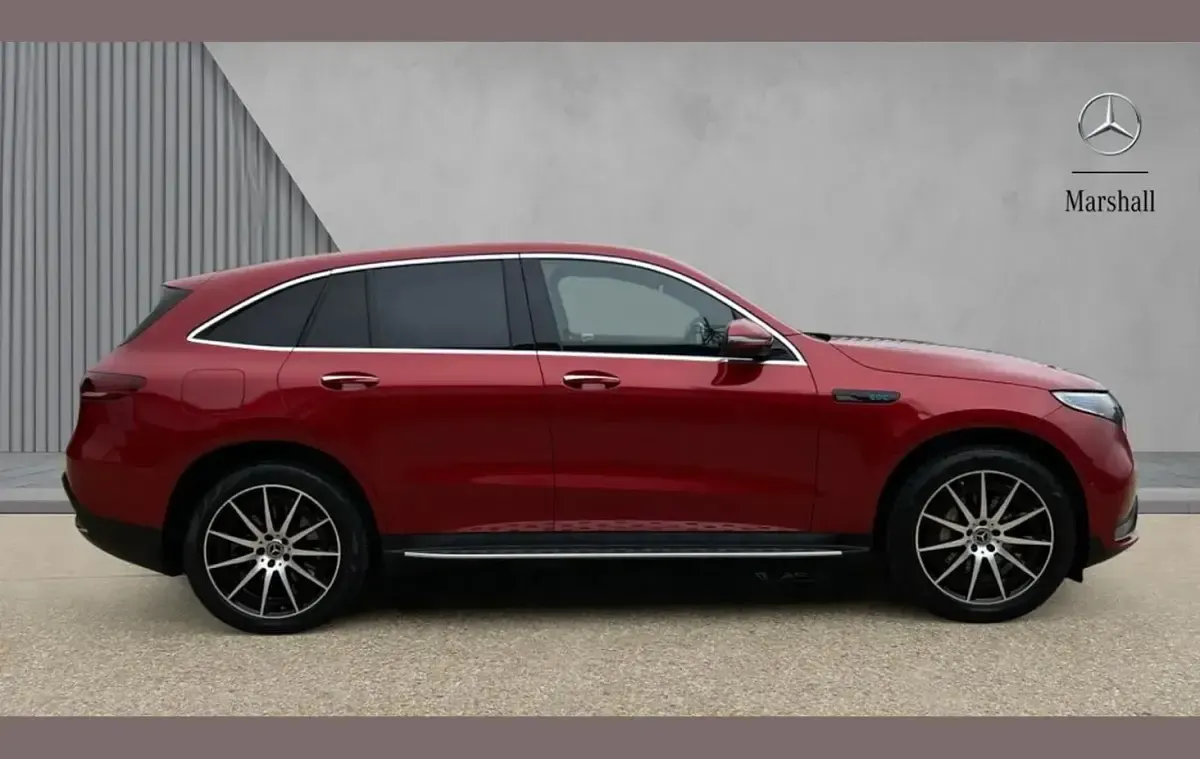 Used Mercedes EQC400 AMG line 300 kW (408 HP) 2023 Designo hyacinth red metallic SUV