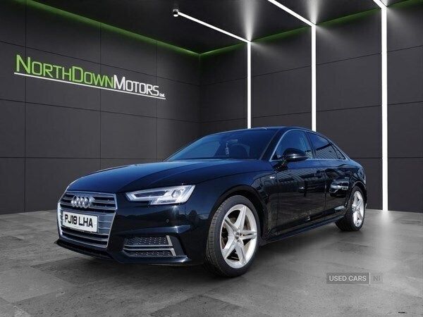 Black Used 2018 Audi A4 S-Line Sedan | £11,995 (Fair price) - Image 1/4