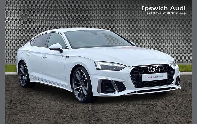 Used Audi A5 Sportback S-Line 161 HP (118 kW) 2022 White Hatchback