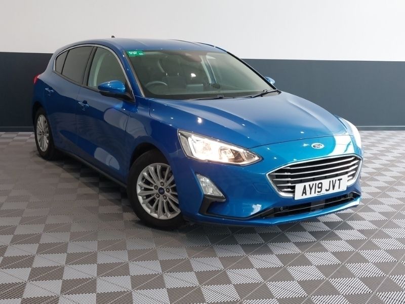 Blue Used 2019 Ford Focus Titanium Hatchback | £11,498 (Fair price) - Image 1/4