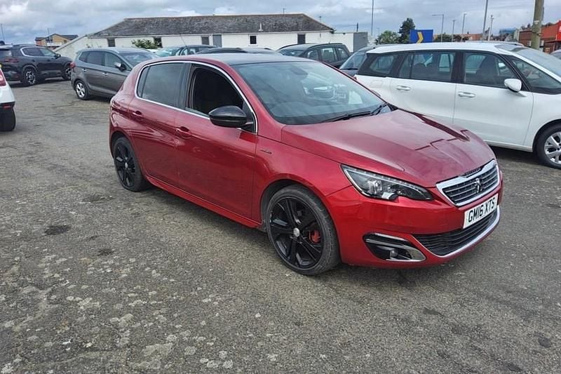 Used Peugeot 308 GT-line 130 HP (95 kW) 2016 Red Hatchback