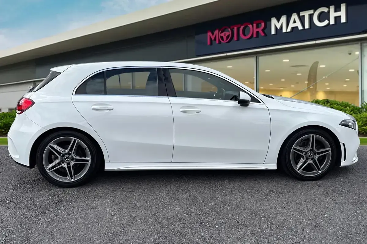 Used Mercedes A180 AMG line 2019 White Hatchback