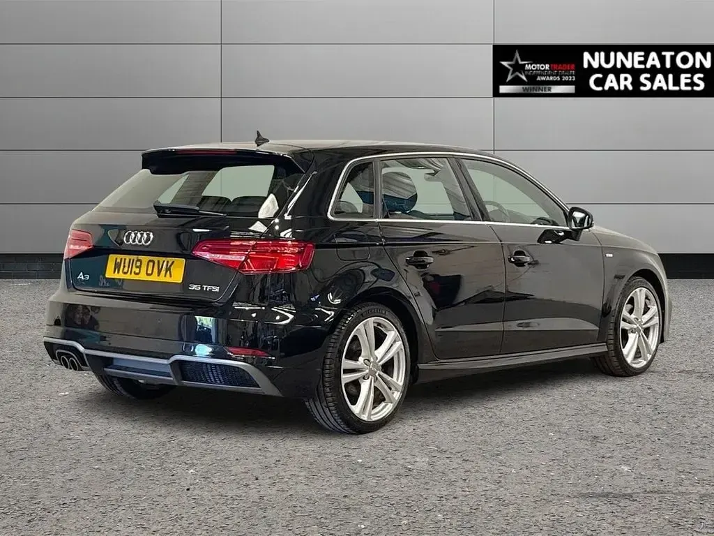 Used Audi A3 S-Line 150 HP (110 kW) 2019 Black Sedan