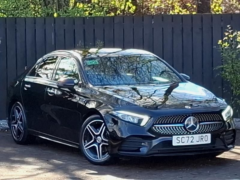 Used Mercedes A200 AMG Line Premium 2022 Cosmos black metallic Sedan