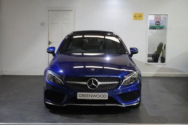 Used Mercedes C250 AMG Line Premium Plus 204 HP (150 kW) 2017 Blue Coupe