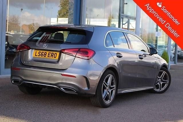 Used Mercedes A250 AMG line 224 HP (164 kW) 2018 Grey Hatchback