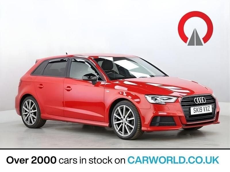Used Audi A3 Sportback Black Edition 150 HP (110 kW) 2019 Red Hatchback