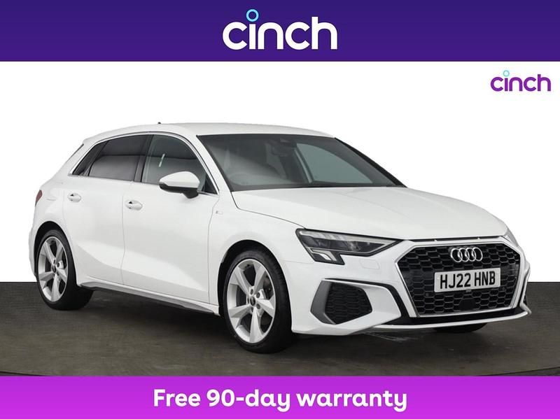 White Used 2022 Audi A3 S-Line Hatchback | £19,949 (Good price) - Image 1/3