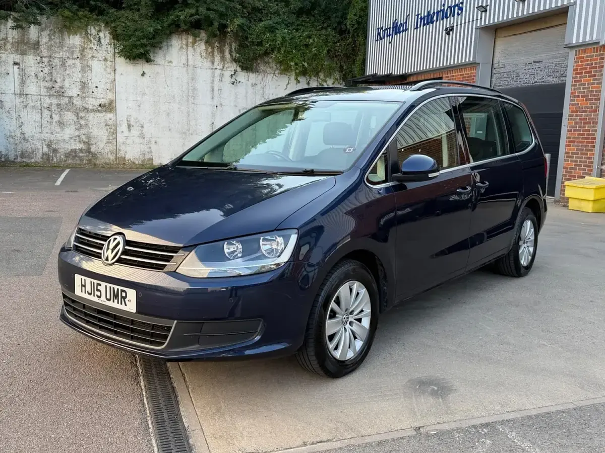 Used VW Sharan SE 140 HP (102 kW) 2015 Blue MPV