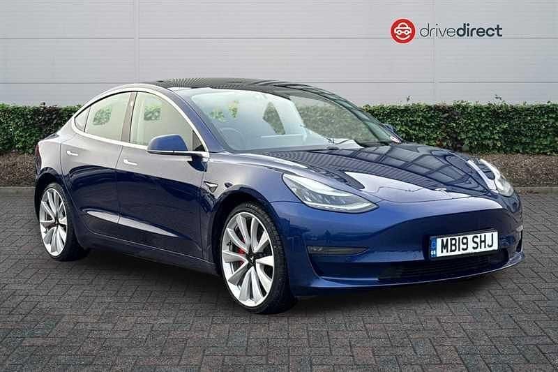Blue Used 2019 Tesla Model 3 Performance Sedan | £17,345 (Fair price) - Image 1/4