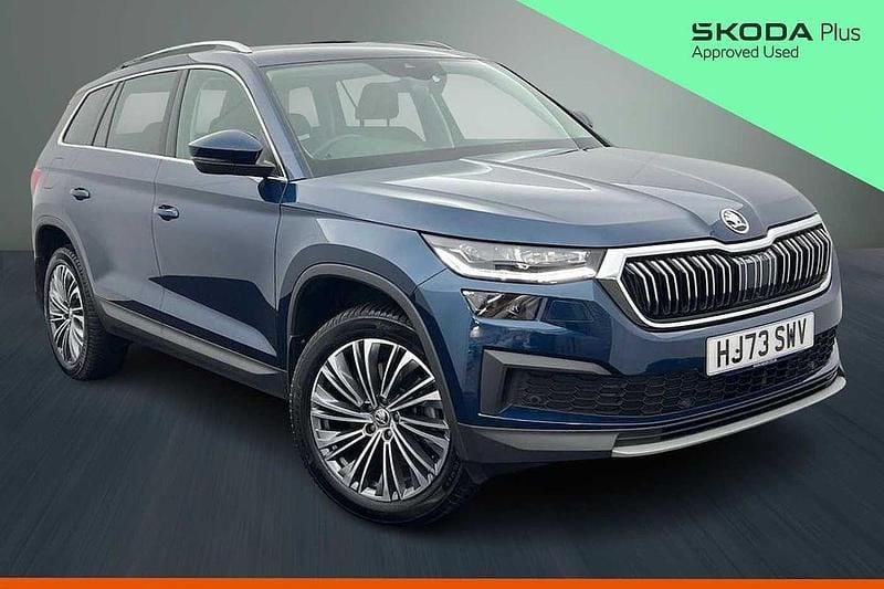 Used Skoda Kodiaq SE L Executive 110 HP (80 kW) 2023 Petrol blue metallic SUV